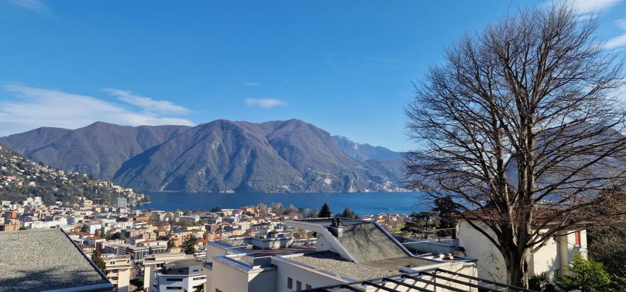 Lugano Lakeview Apartment Private Parking & Self Check-In Exteriör bild